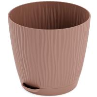 Кашпо Флис 1,2л какао прик. под. М8437 /24шт/ Альтерн