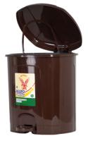 Ведро 11л д/мусора педальное шоколадный 020211 /4шт/Арз