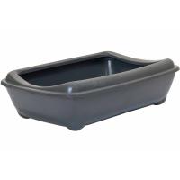 Туалет д/кошек Zoo-M глубокий малый под наполнитель 38*27*10см серый/2904/Дарэлл