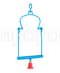 Качели для попугаев с пластмассовым колокольчиком  Качели для попугаев с пластмассовым колокольчиком