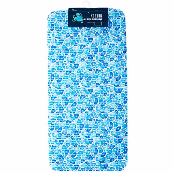 Коврик д/ванной 43*90см с присосками ПВХ 6694 /6шт/В