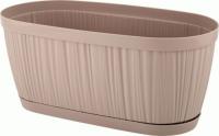 Кашпо Барселона 275*145мм 2,7л овал молочный шоколад с прик. под. IG6233 /18шт/ПР