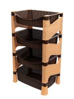 Полка хозяйственная Плетенка шоколадно-бежевый 16029 /1шт/Арз