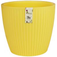 Кашпо Эви VipSet 1,5л желтый с вставкой /15шт/ЭД