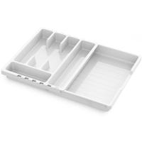 Лоток-вкладыш для стол.приборов Смарт раздвижной белый С424 /12шт/Мартика