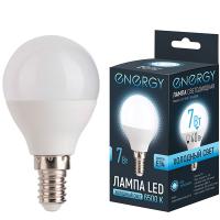 Лампа светодиодная Груша LED G45-7-E14-6500 холодный свет 109317 /100шт/ Energy