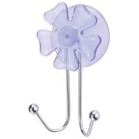 Крючок д/ванной двойной Цветок на присоске металл 311461/50шт/Рыжий Кот