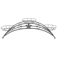 Подставка РЗДИ Дуга цветок 3 горшка графит