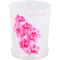 Кашпо для орхидей 1,2л (декор) прозрачный М1603