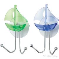 Крючок д/ванной двойной Парус на присоске металл 004716/24шт/Рыжий Кот