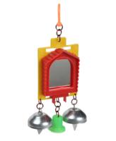 Зеркало двойное с 2 железными и 1 пластиковым колокольчиком 