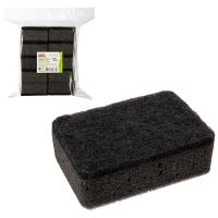 Губка д/посуды (10шт набор) 9.5х6.5х3см KS-08 2-х слойная 107569 /48шт/Рыжий Кот 