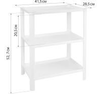 Полка универсальная 3 секции прямоугольная белый М2746 /5шт/М-пласт