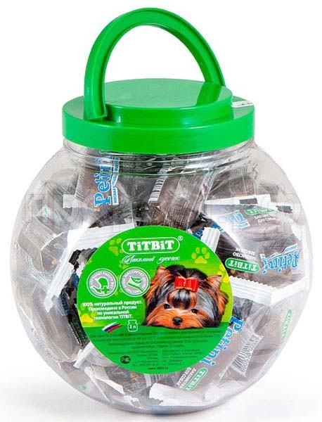 Лакомство для собак Колбаска Petini с индейкой /пл.банка 2л 