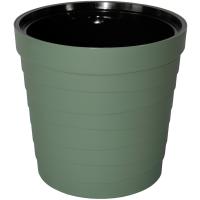 Кашпо Дюна 11л изумрудный с вставкой 02097 /5шт/Милих