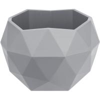 Кашпо Топаз 0,17л серый жемчуг с вставкой КШ-1383 /20шт/ПП 