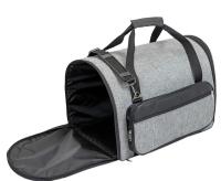 Сумка переноска Zoo-M CLASSIC 4 кармана,нейлон Жаккард,раскладная 43*32*28см серая/9022сер/