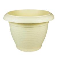 Цветочный горшок Терра 1л крем с поддоном