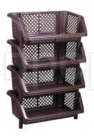 Этажерка д/хранения Универсал 4х секц. коричневый