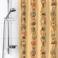 Штора д/ванной 180*180см Ракушки бежевые New п/э 6984-009 /40шт/В