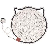 Когтеточка-коврик с хвостом 50см КД-74 белый