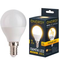 Лампа светодиодная Груша LED G45-7-E14-3000 теплый свет 109315 /100шт/ Energy