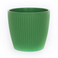 Кашпо Эви VipSet 3л зеленый с вставкой /12шт/ЭД