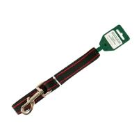 Поводок капрон 25мм*2м черный с красными строчками DONBARON