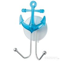 Крючок д/ванной двойной Якорь на присоске металл 004718/24шт/Рыжий Кот