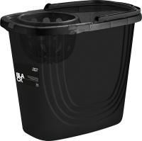 Ведро 10л с отжимом МОП Spin&Clean прямоуг. черный SC1118 /9шт/ПР