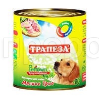 Корм для собак Трапеза Мясное Трио ж/б 750гр/3059 Корм для собак Трапеза Мясное Трио ж/б 750гр/3059