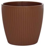 Кашпо Эви VipSet 1,5л шоколадный с вставкой /15шт/ЭД