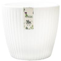 Кашпо Эви VipSet 4,5л белый с вставкой /8шт/ЭД