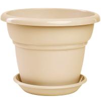 Кашпо Милано D25 4,5л ваниль с под. 5PL0689 /24шт/ТП 