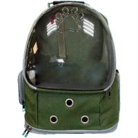 Рюкзак-переноска д/животн.с панор.видом вентил.отверст.20x25x41см зеленый/Рп28з/