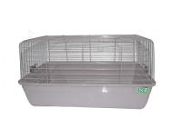 Клетка д/круп.грыз (кролик) N1 ДКкR1 с кормушкой для сена 60*36*32см серый/4шт/Евро