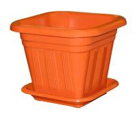 Кашпо Квадрат №2 2,5л терракот 07062