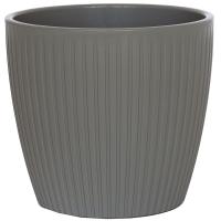 Кашпо Эви VipSet 1,5л серый с вставкой /15шт/ЭД