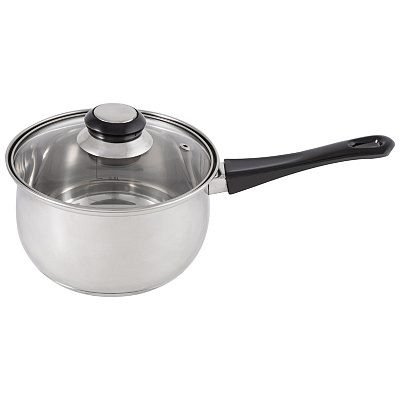 Ковш 1,9л BAK с крышкой  из нерж.стали и с бакелитовой ручкой