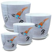 Бутон Роспись Птица на ветке из 4-х /РС183/723546 Бутон Роспись Птица на ветке из 4-х /РС183/723546