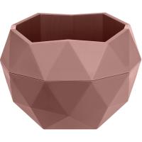 Кашпо Топаз 0,17л пыльная роза с вставкой КШ-1382 /20шт/ПП 