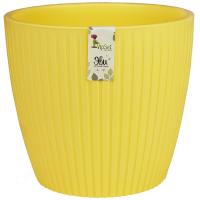 Кашпо Эви VipSet 4,5л желтый с вставкой /8шт/ЭД