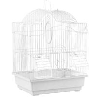 Клетка д/птиц N1 ДКпА112 30*23*39см фигурная укомплектованная белая/10шт/Евро