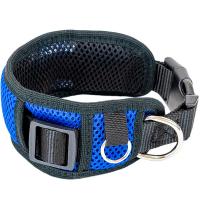Ошейник синтетика 70мм АЭРО с подкладкой 43-68см синий/610330/Дарэленд