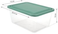 Контейнер для пищевых продуктов 2л прямоугольный фисташковый М1453 