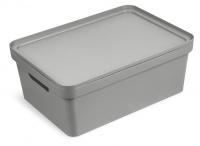 Ящик(коробка) д/хранения Фортуна 38*28*15см серый С746СЕР /6шт/Мартика