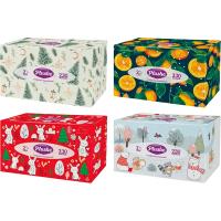 Салфетки бумажные 2 слоя"Plushe Ассорти" 20*20см в короб.V-сл.100 листов Гирлянды,Зимний/20шт/17937 