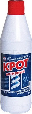 Ср-во д/засоров КРОТ Активный 500г /24шт/