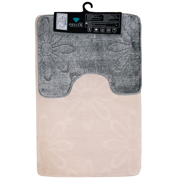 Комплект ковриков д/ванной и WC Геометрия 60*100/50*60см серый МС2-302 /25шт/ My Crystal