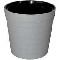 Кашпо Дюна 11л серый с вставкой 02097 /5шт/Милих